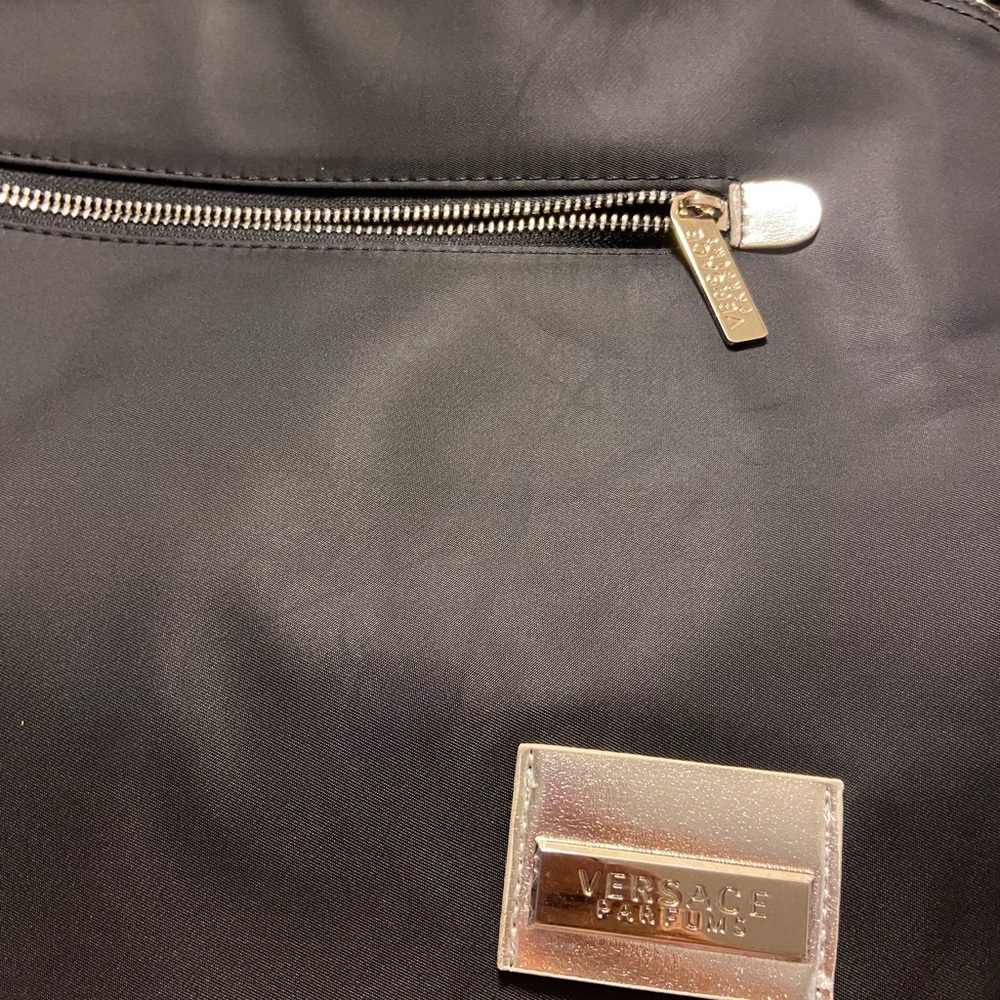 New Versace Parfums Zip Tote Shopper Shoulder Crossbody Bag Greca Key Logo - Picture 8 of 12